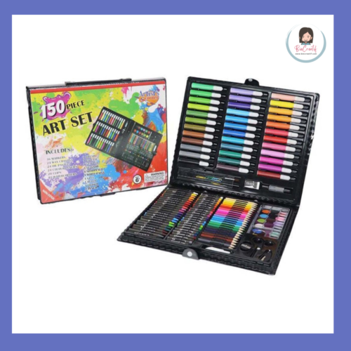 150 Piece Art Set Crafts Drawing kit for Kids, Art Painting Includes Crayons, Colored Pencils Drawing Set
